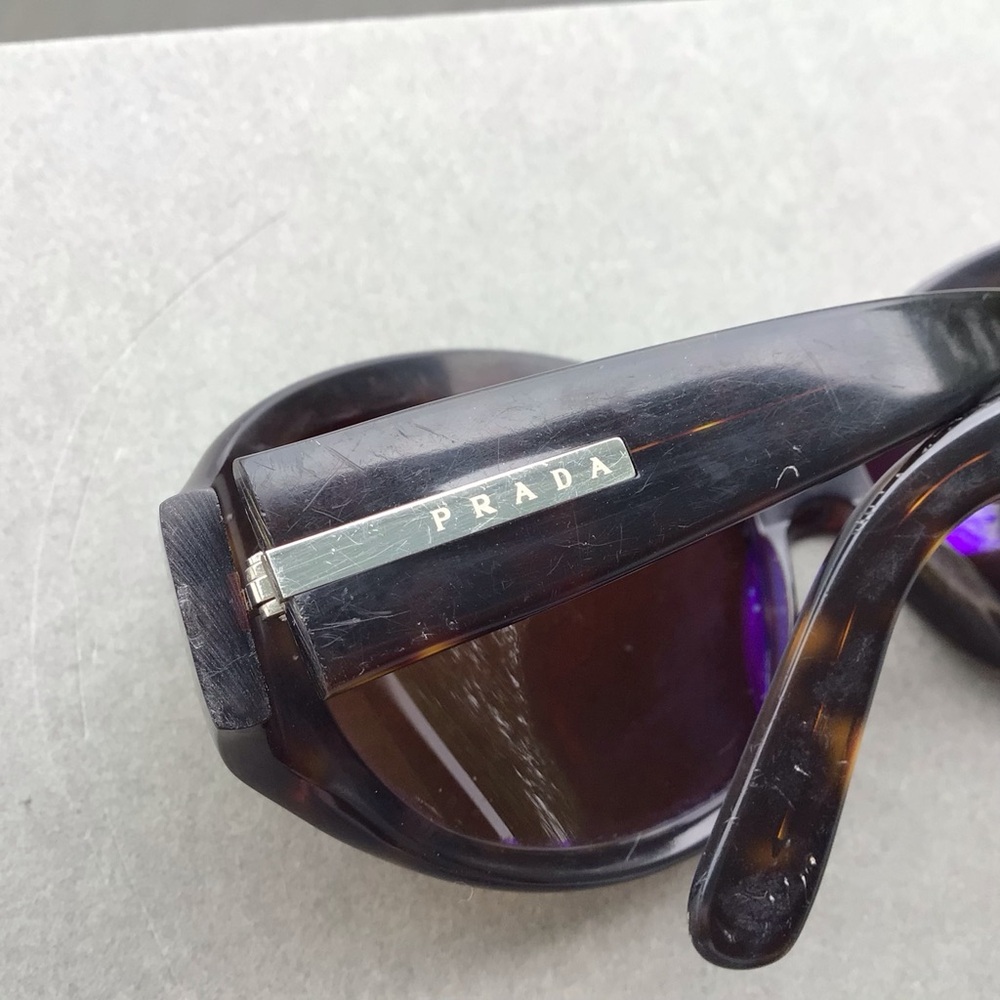 Prada Tortoise Sunglasses SPR 01E 2AU 3N1 Made in Italy - Picture 4 of 15